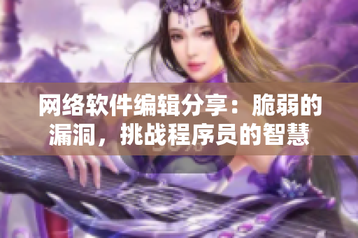 網絡軟件編輯分享：脆弱的漏洞，挑戰程序員的智慧