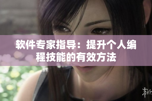 軟件專家指導：提升個人編程技能的有效方法