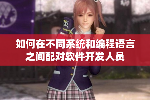 如何在不同系統和編程語言之間配對軟件開發人員