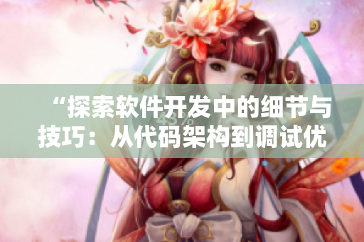 “探索軟件開發(fā)中的細節(jié)與技巧：從代碼架構(gòu)到調(diào)試優(yōu)化”