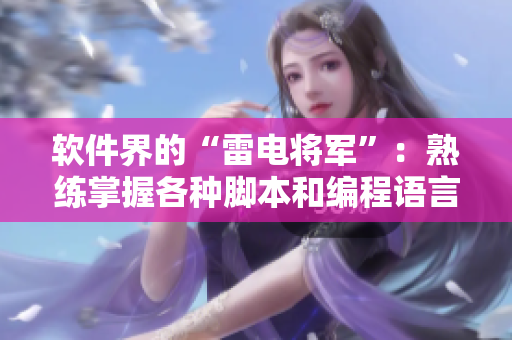 軟件界的“雷電將軍”：熟練掌握各種腳本和編程語言的專家