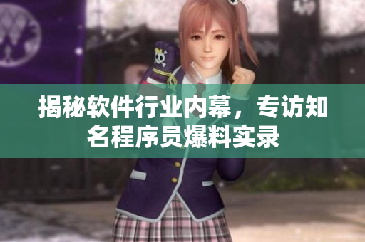 揭秘軟件行業(yè)內幕，專訪知名程序員爆料實錄