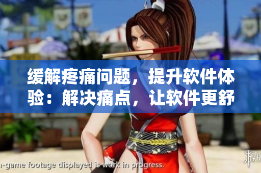 緩解疼痛問題，提升軟件體驗：解決痛點，讓軟件更舒適