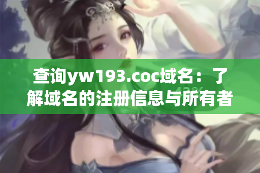 查詢yw193.coc域名：了解域名的注冊信息與所有者情況