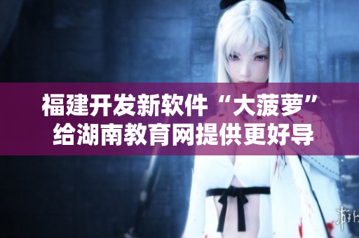福建開發(fā)新軟件“大菠蘿” 給湖南教育網(wǎng)提供更好導(dǎo)航