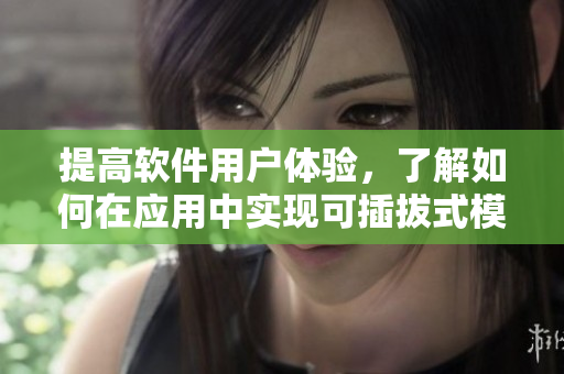 提高軟件用戶體驗，了解如何在應用中實現可插拔式模塊