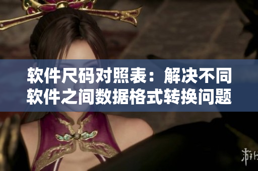 軟件尺碼對照表：解決不同軟件之間數據格式轉換問題