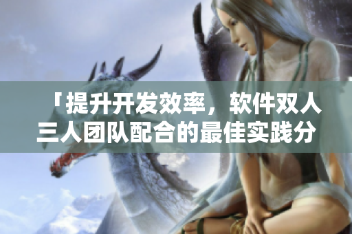 「提升開發(fā)效率，軟件雙人三人團隊配合的最佳實踐分享」