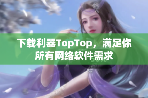 下載利器TopTop，滿足你所有網絡軟件需求