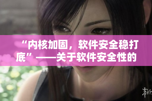 “內核加固，軟件安全穩打底”——關于軟件安全性的重要性和保障方法