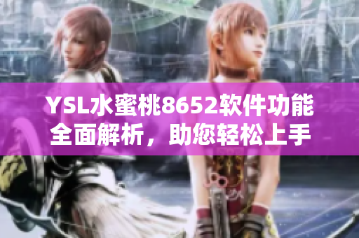 YSL水蜜桃8652軟件功能全面解析，助您輕松上手