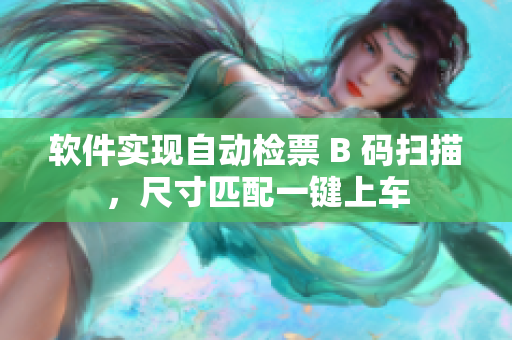 軟件實現自動檢票 B 碼掃描，尺寸匹配一鍵上車