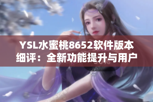 YSL水蜜桃8652軟件版本細評：全新功能提升與用戶體驗優化