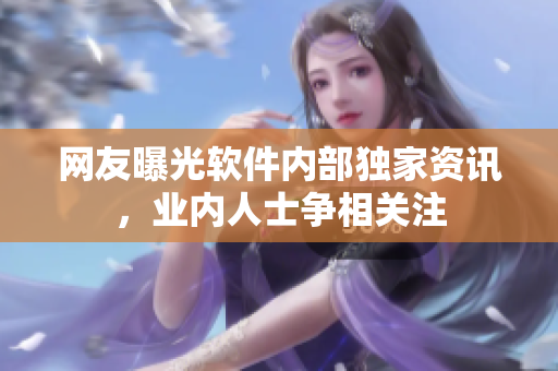 網友曝光軟件內部獨家資訊，業內人士爭相關注