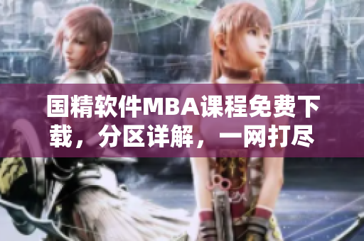國精軟件MBA課程免費下載，分區詳解，一網打盡