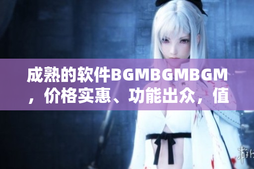 成熟的軟件BGMBGMBGM，價格實惠、功能出眾，值得推薦
