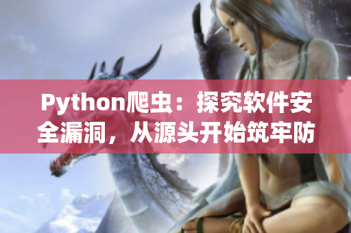 Python爬蟲：探究軟件安全漏洞，從源頭開始筑牢防線