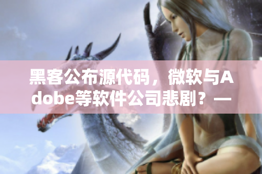 黑客公布源代碼,微軟與Adobe等軟件公司悲劇?——近日軟件安全大揭秘 黑客公布源代碼,微軟與Adobe等軟件公司悲劇?——近日軟件安全大揭秘