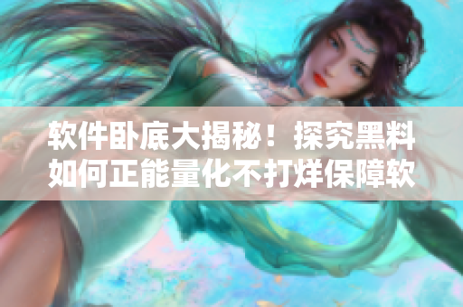 軟件臥底大揭秘!探究黑料如何正能量化不打烊保障軟件安全 軟件臥底大揭秘!探究黑料如何正能量化不打烊保障軟件安全