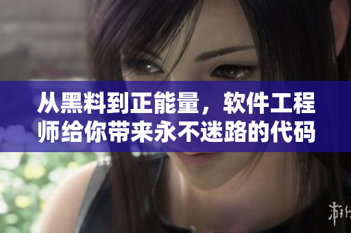 從黑料到正能量,軟件工程師給你帶來永不迷路的代碼思路 從黑料到正能量,軟件工程師給你帶來永不迷路的代碼思路