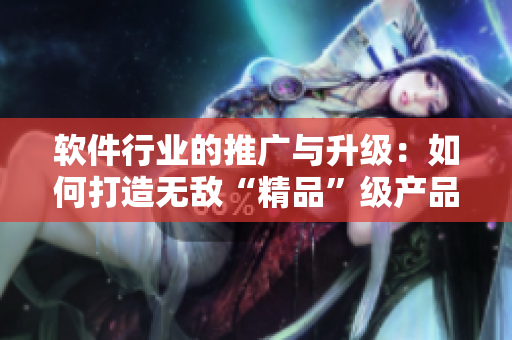 軟件行業的推廣與升級:如何打造無敵“精品”級產品 軟件行業的推廣與升級:如何打造無敵“精品”級產品