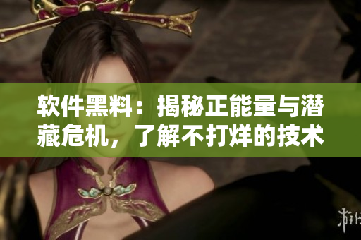 軟件黑料:揭秘正能量與潛藏危機,了解不打烊的技術(shù)世界 軟件黑料:揭秘正能量與潛藏危機,了解不打烊的技術(shù)世界
