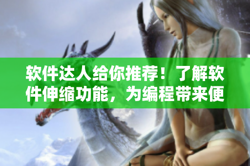 軟件達人給你推薦！了解軟件伸縮功能，為編程帶來便利體驗