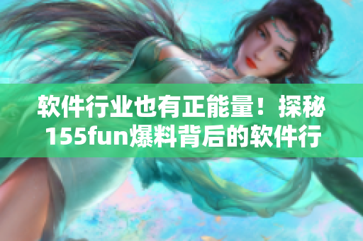 軟件行業也有正能量!探秘155fun爆料背后的軟件行業正能量 軟件行業也有正能量!探秘155fun爆料背后的軟件行業正能量