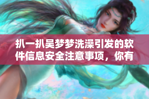 扒一扒吳夢夢洗澡引發的軟件信息安全注意事項,你有沒有考慮過? 扒一扒吳夢夢洗澡引發的軟件信息安全注意事項,你有沒有考慮過?